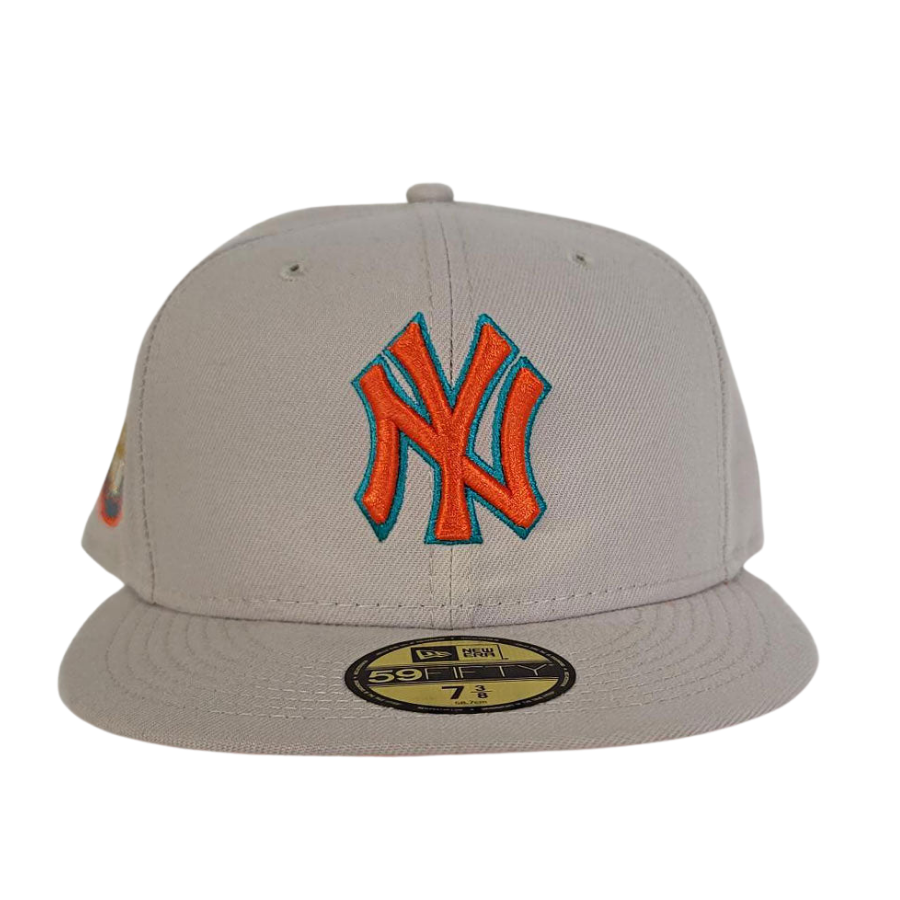 New Era New York Yankees Cream 27 World Series Champions Orange Undervisor 59FIFTY Fitted Hat