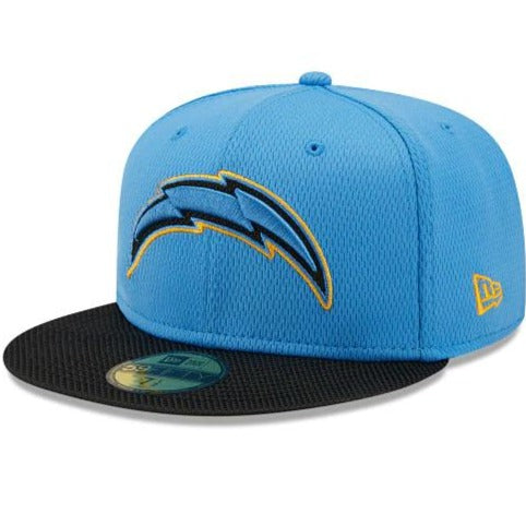 New Era Los Angeles Chargers NFL Sideline Road 2021 Light Blue 59FIFTY Fitted Hat