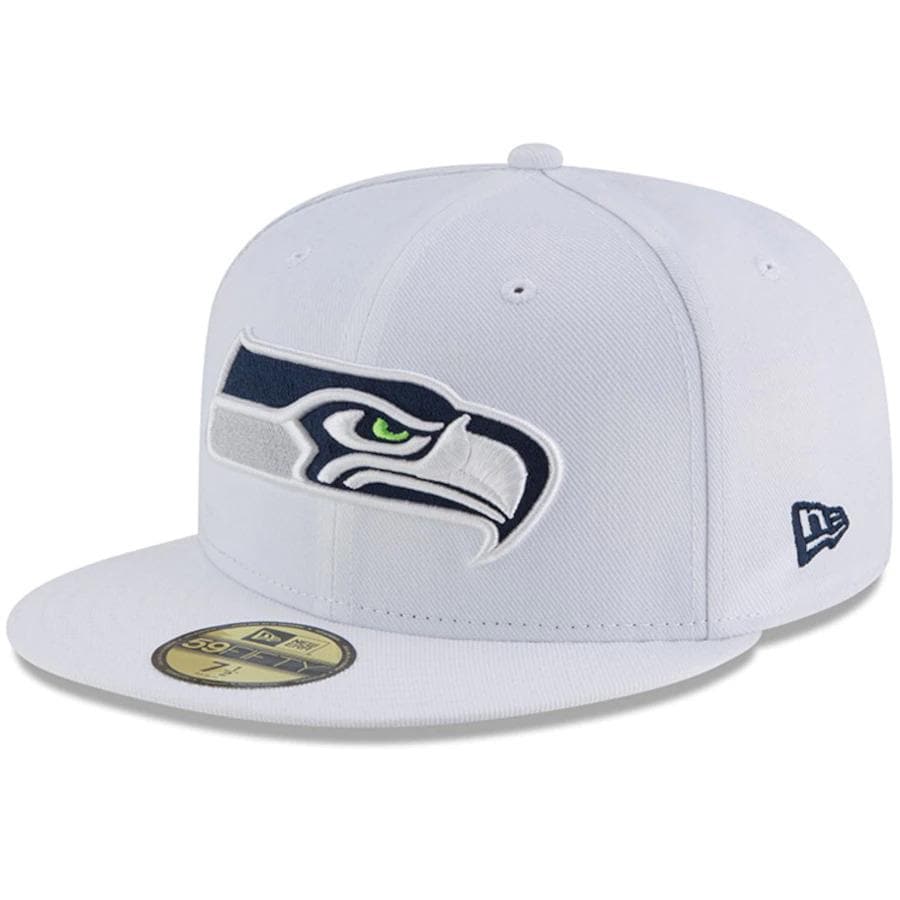 New Era White Seattle Seahawks 2021 59FIFTY Fitted Hat