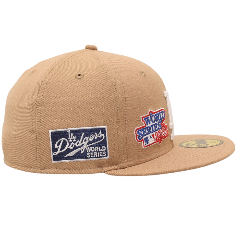 New Era Los Angeles Dodgers 'World Series Multi Logo' Tumbleweed 2023 59FIFTY Fitted Hat