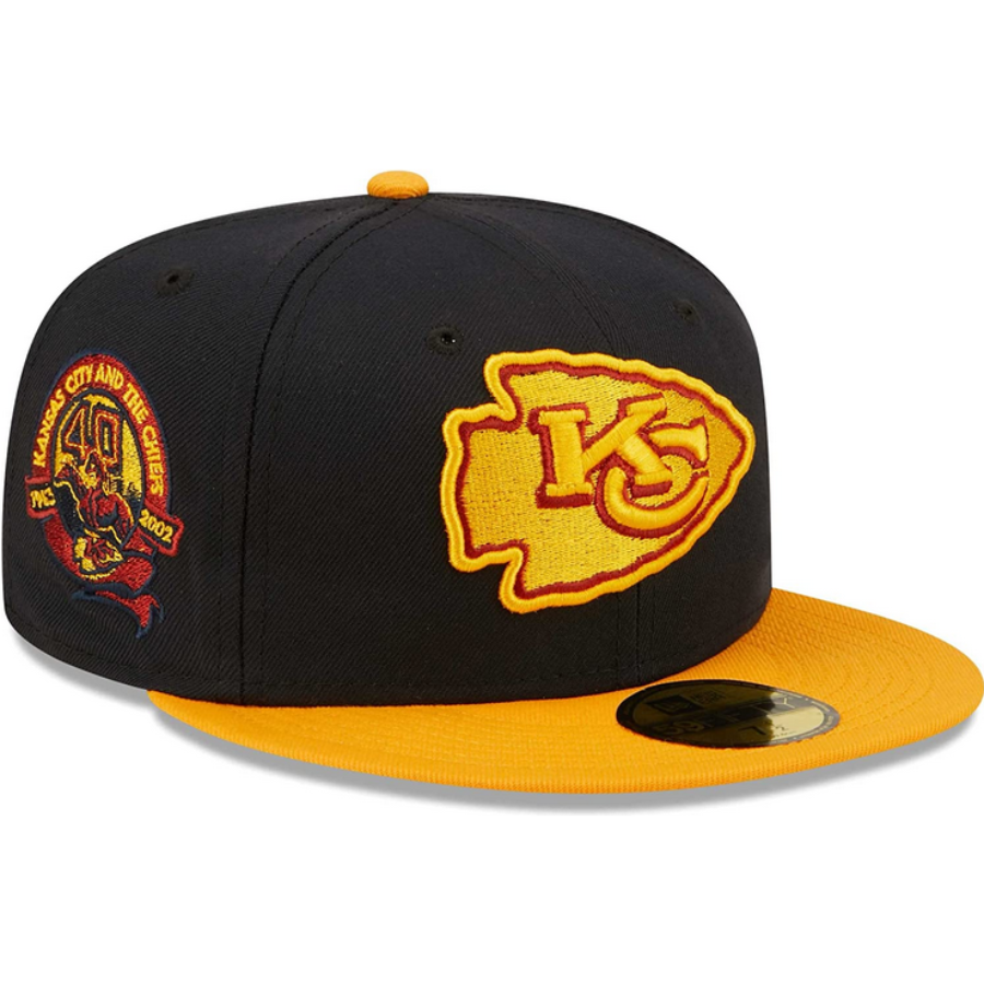 New Era Kansas City Chiefs 40th Anniversary Navy/Gold 59FIFTY Fitted Hat