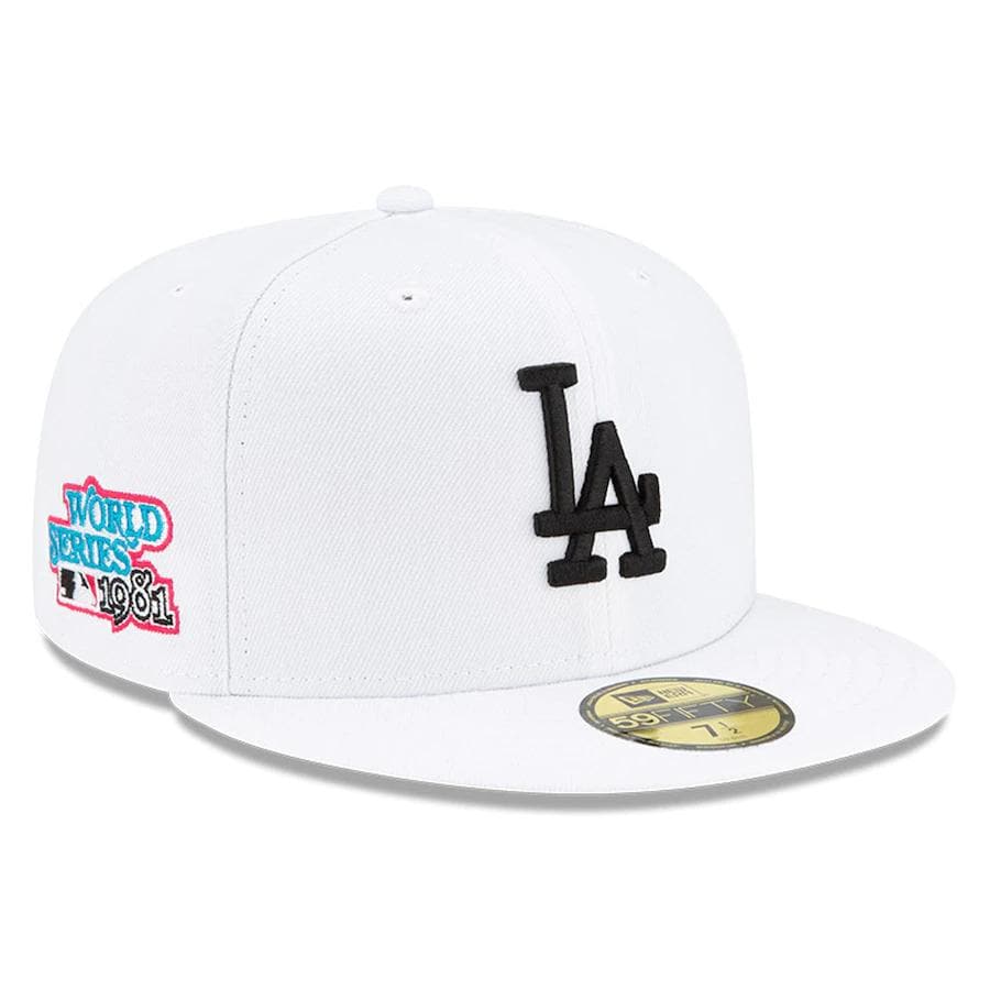 New Era White Los Angeles Dodgers Floral Undervisor 59FIFTY Fitted Hat