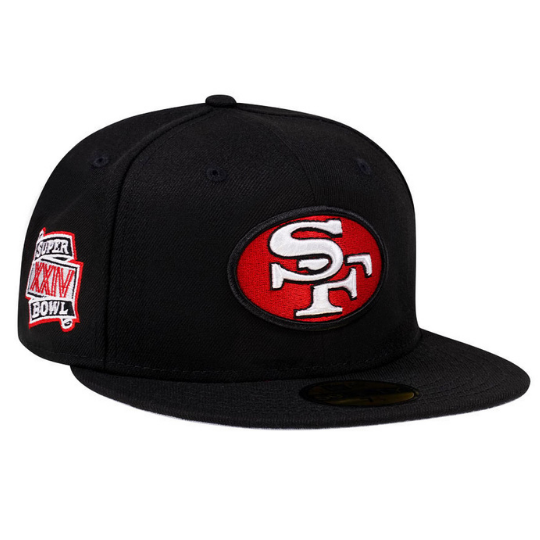 New Era San Francisco 49ers  Super Bowl XXIV Black & Red 59FIFTY Fitted Hat