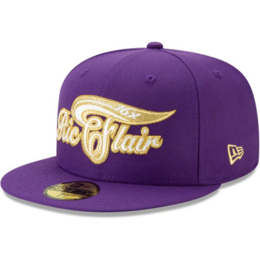 New Era Ric "Nature Boy" Flair 16x Champion Purple/Gold 59FIFTY Fitted Hat