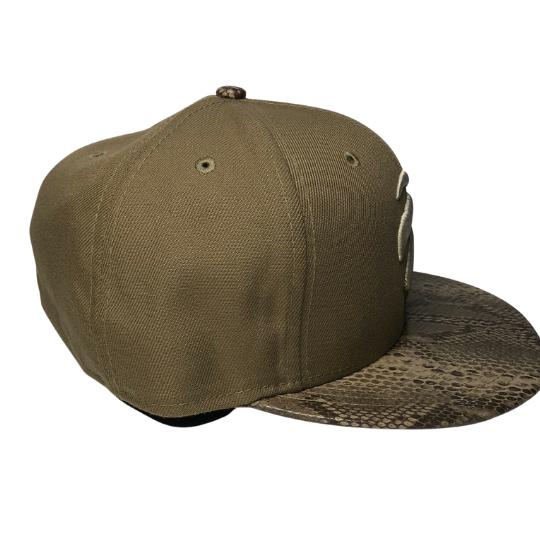 New Era Toronto Raptors Olive Snakeskin 59FIFTY Fitted Hat