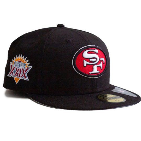New Era San Francisco 49ers Black Super Bowl XXIX 59FIFTY Fitted Hat