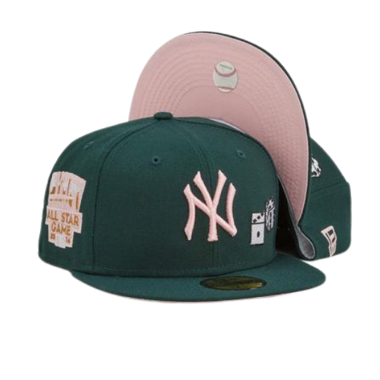 New Era New York Yankees Pine Green "Dice Pack" 2016 All-Star Game Pink Under Brim 59FIFTY Fitted Hat
