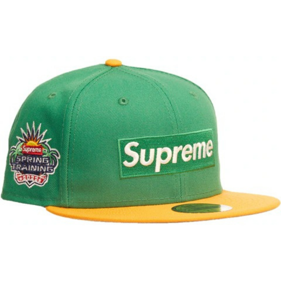 New Era x Supreme Spring Training Green/Yellow 59FIFTY Fitted Hat