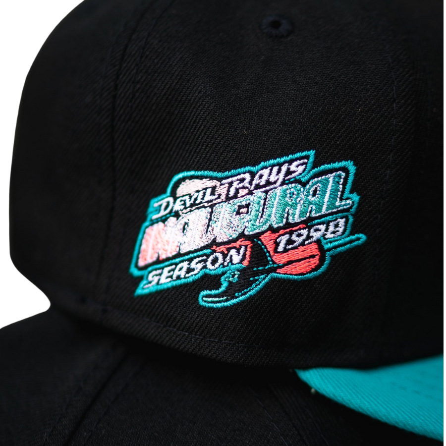 New Era Tampa Bay Devil Rays Black/Teal 1998 Inaugural Season Mint UV