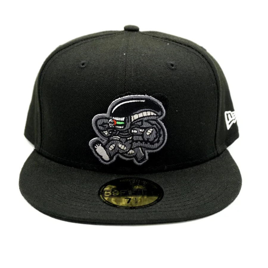 New Era x The Capologists XenoMarph Alien Black 59FIFTY Fitted Hat