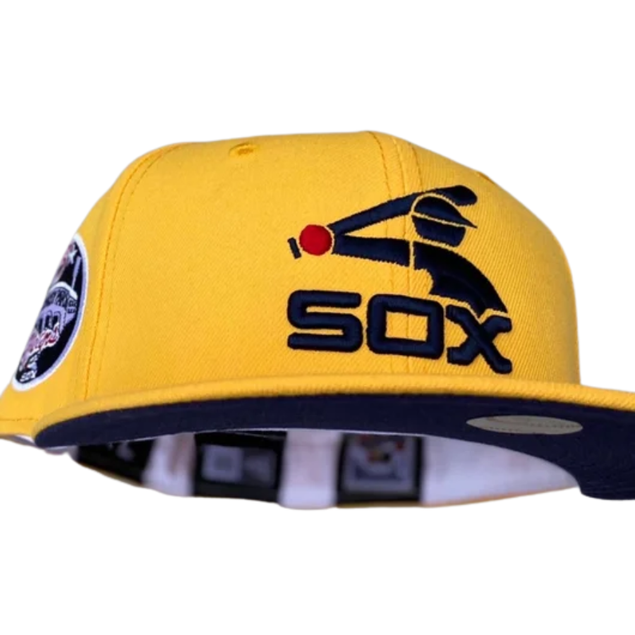 New Era Chicago White Sox Yellow/Navy 75 Years Comiskey Park 59FIFTY Fitted Hat