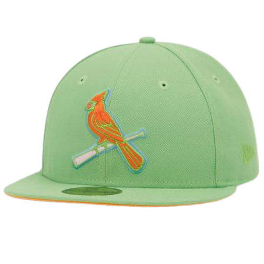 New Era St Louis Cardinals Lime Orange Under Brim "Freeze Pop Pack" 59FIFTY Fitted Hat