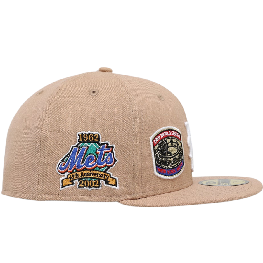 New Era New York Mets 'World Series Multi Logo' Tumbleweed 2023 59FIFTY Fitted Hat
