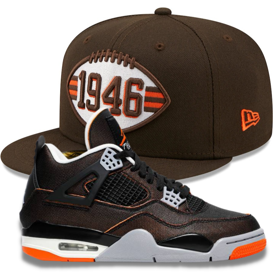 New Era 1946 Cleveland Browns Fitted Hat w/ Air Jordan 4 WMNS Starfish