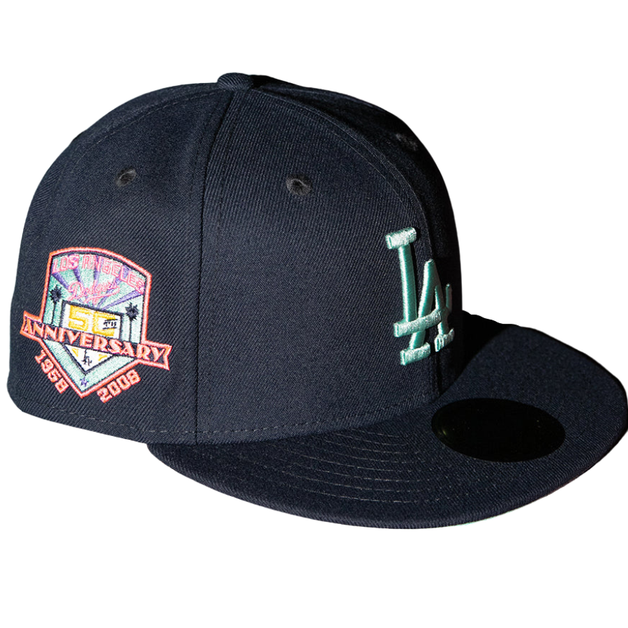 New Era Los Angeles Dodgers Navy / Mint 50th Anniversary 59FIFTY Fitted Cap