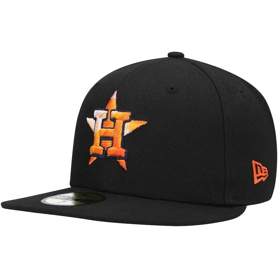 New Era Houston Astros Black Color Dupe 59FIFTY Fitted Hat