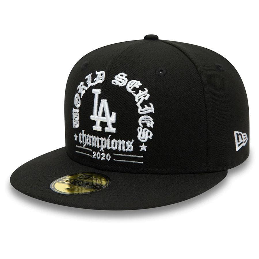 New Era Los Angeles Dodgers 2020 World Series Champs Arch Script 59FIFTY Fitted Hat