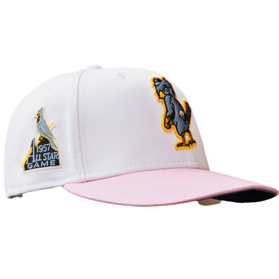 New Era St. Louis Cardinals White/Pink 1957 All-Star Game 59FIFTY Fitted Hat