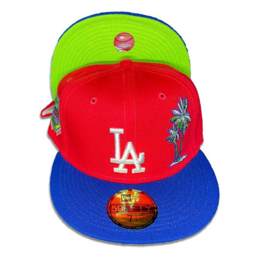 New Era Los Angeles Dodgers Lava 50th Anniversary 59FIFTY Lime Green UV Fitted Hat