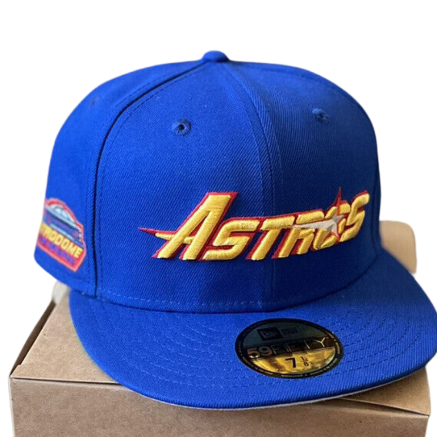 New Era Houston Astros Blue/Yellow "Beer Pack" 8th Wonder 59FIFTY Fitted Hat