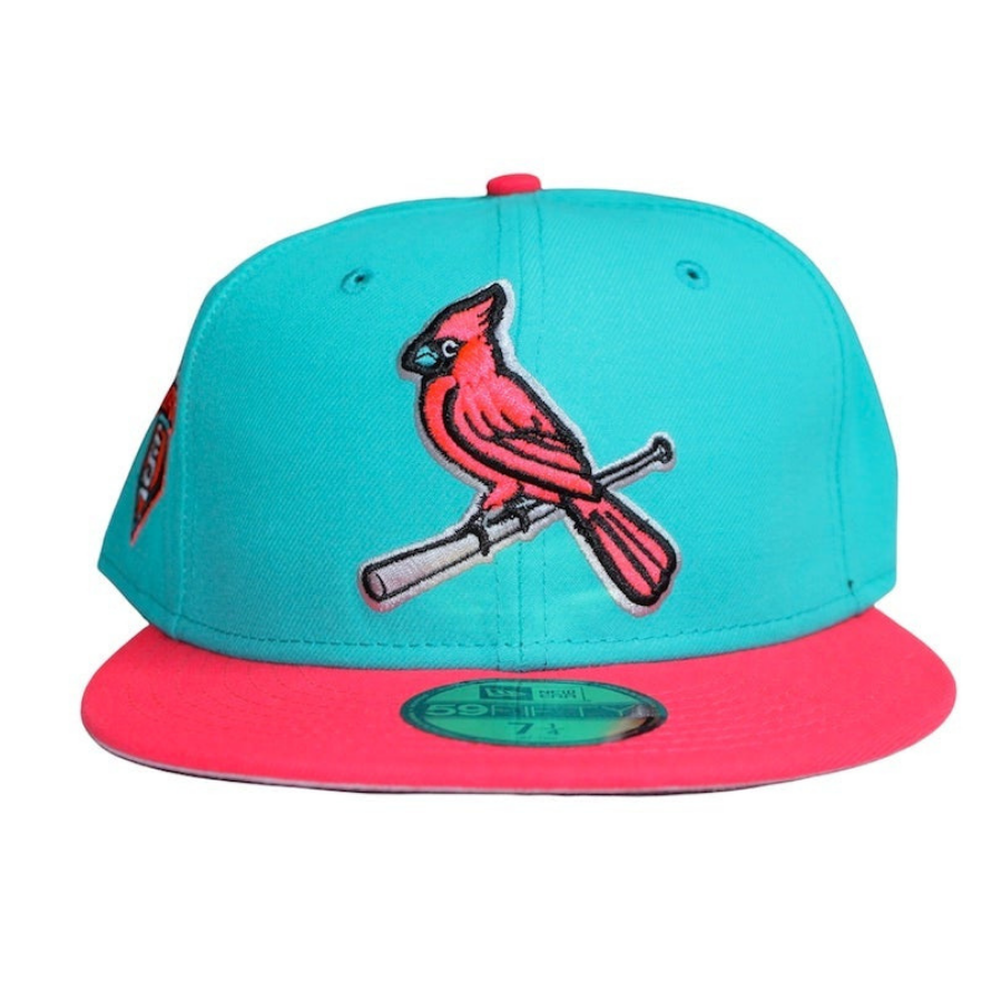 New Era St. Louis Cardinals Turquoise/Fluorscent Pink 2011 World Series Champion 59FIFTY Fitted Hat