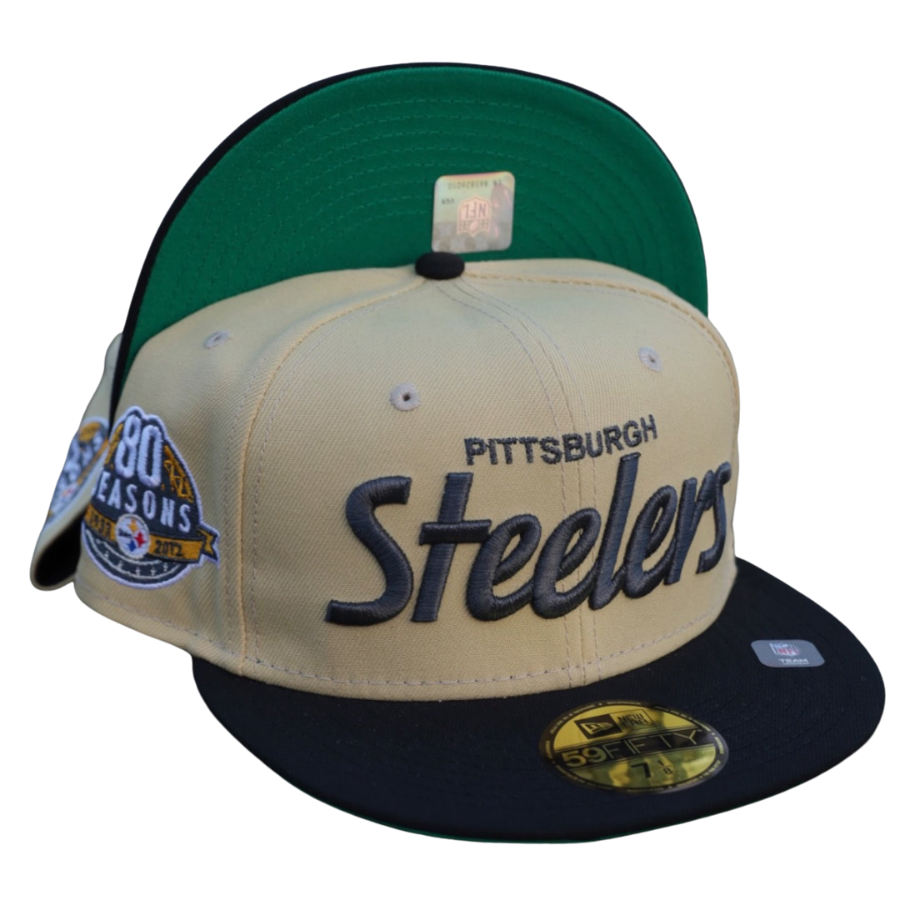 New Era Pittsburgh Steelers Vegas Gold/Black 80th Anniversary 59FIFTY Fitted Hat