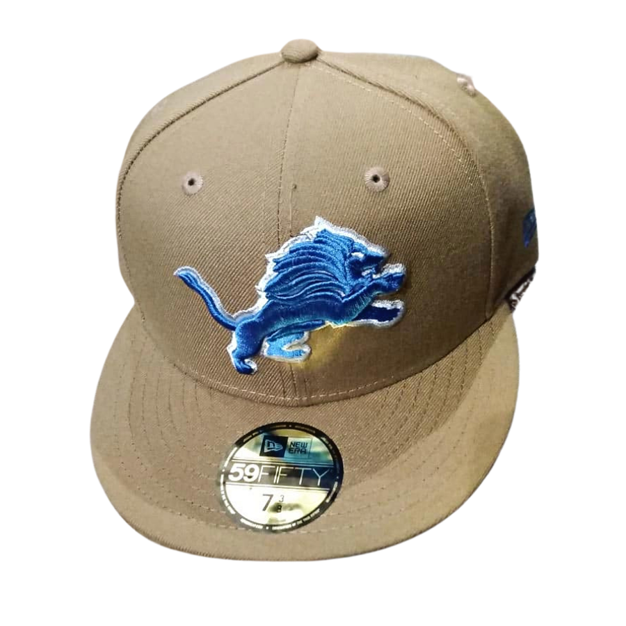 New Era Detroit Lions Khaki/Blue 59FIFTY Fitted Hat