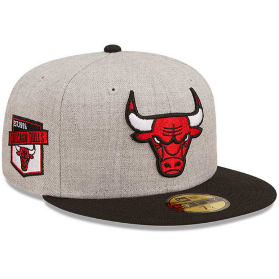 CHICAGO BULLS New Era 59FIFTY Black Hat 1966 Patch Fitted SIZE 7.5 NWT  BRAND NEW