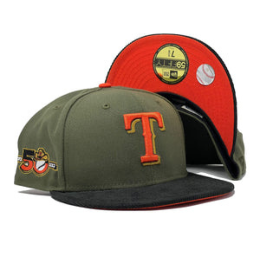 New Era Texas Rangers “Corduroy Brim” Pack 50th Anniversary 59FIFTY Fitted Hat