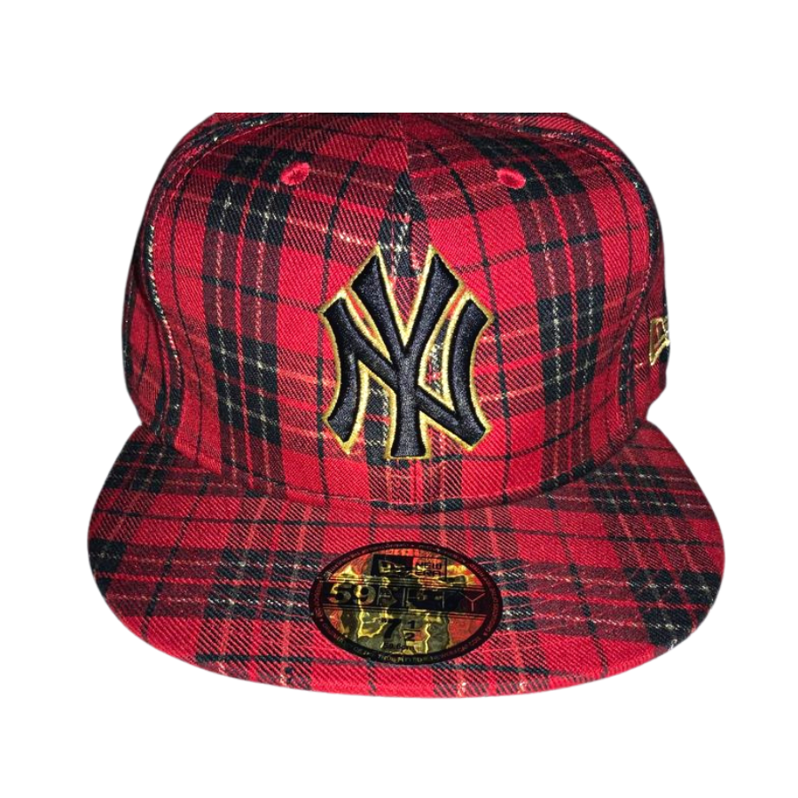 New Era New York Yankees Red Plaid 59FIFTY Fitted Hat