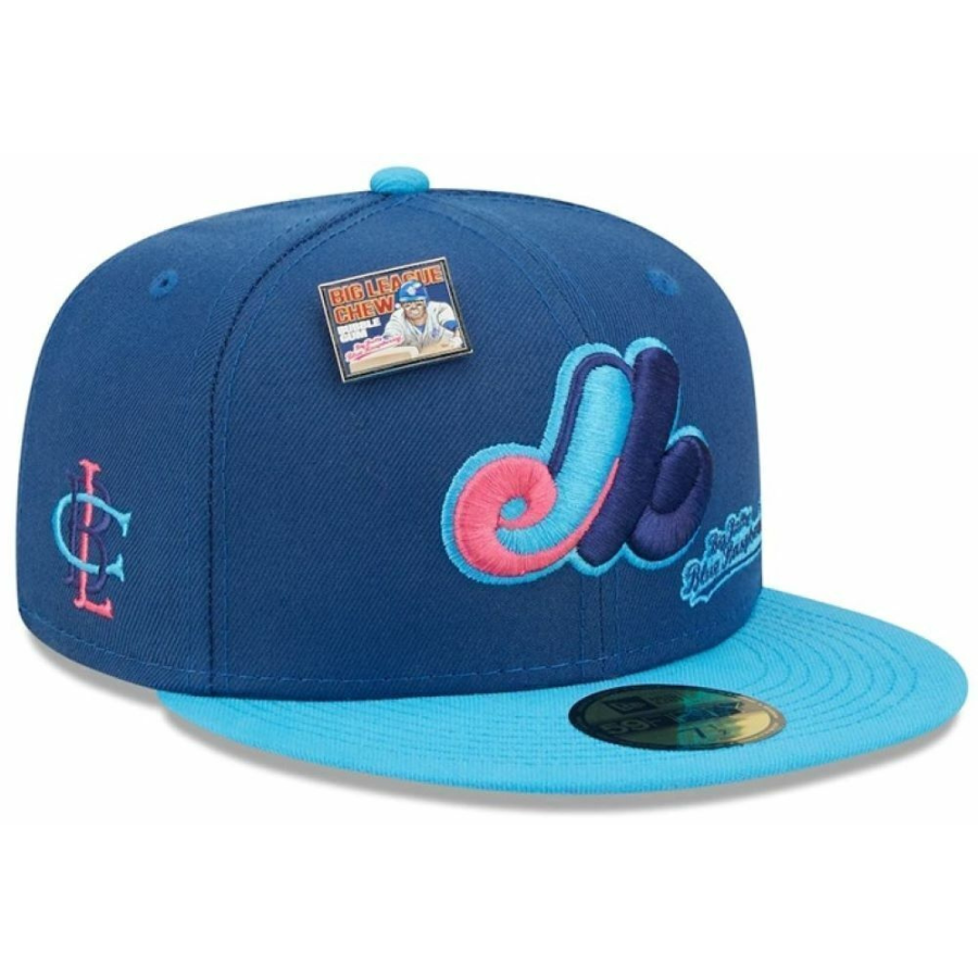 Expos Rust Hat New Era MLB x Big League Chew Montreal Expos Big Rally Blue Raspberry