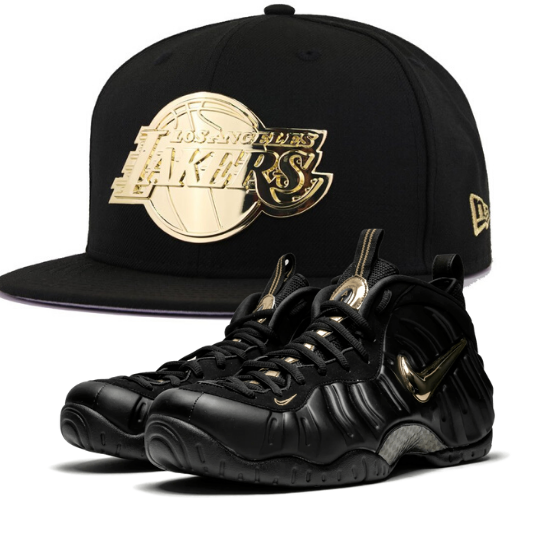 All black top lakers hat