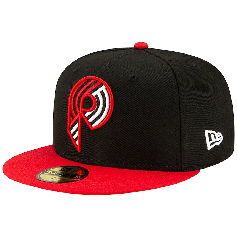 New Era Portland Trail Blazers 2021 NBA Draft Black / Red 59FIFTY Fitted Hat