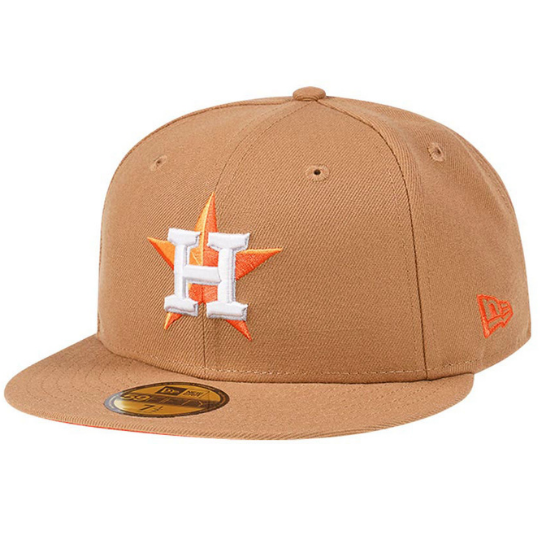 New Era Houston Astros Wheat & Orange 59FIFTY Fitted Hat
