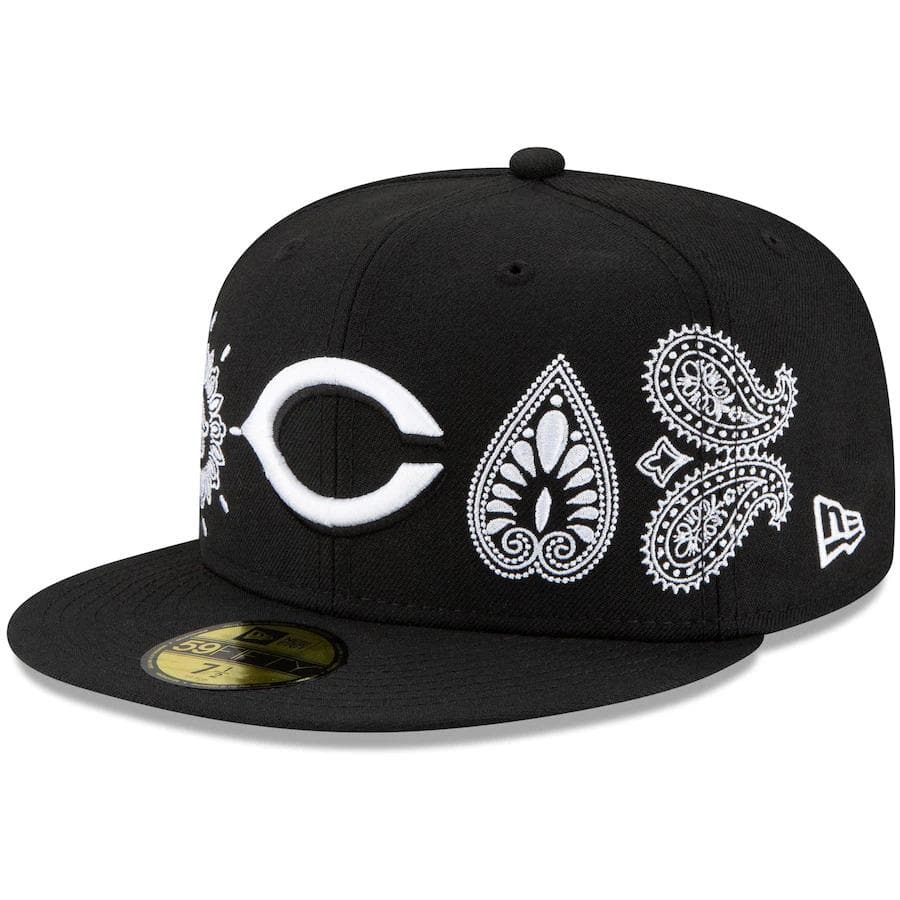 New Era Cincinnati Reds Paisley Elements Black 59FIFTY Fitted Hat