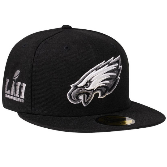 New Era Philadelphia Eagles Super Bowl LII Steel Black Edition 59FIFTY Fitted Hat