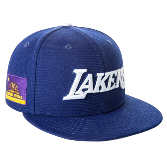 New Era Los Angeles Lakers Royal Blue Mashup 59FIFTY Fitted Hat