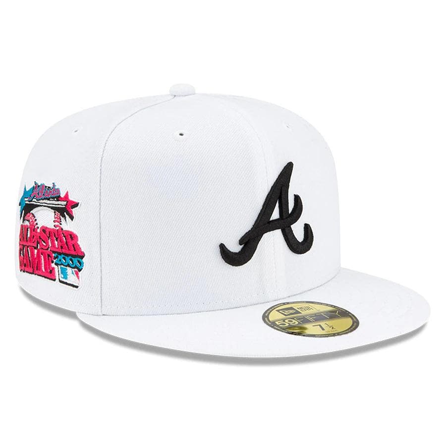 New Era White Atlanta Braves Floral Undervisor 59FIFTY Fitted Hat
