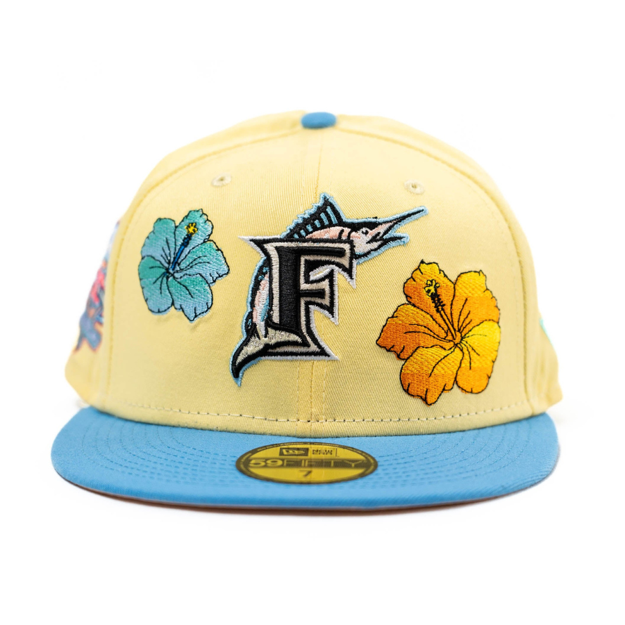 New Era Florida Marlins Soft yellow/Peach 19th Anniversary 59FIFTY Fitted Hat