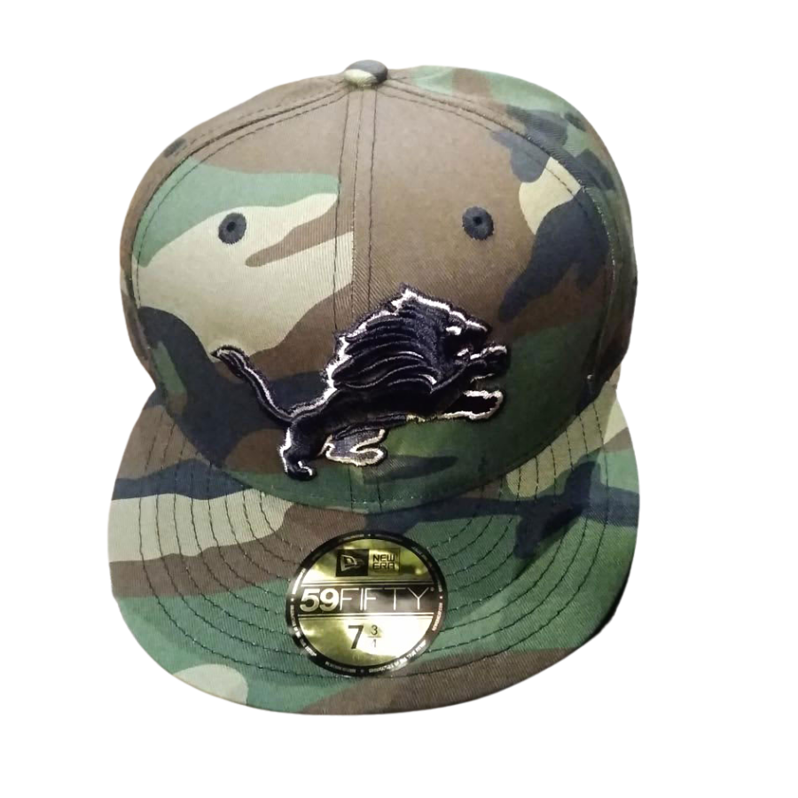New Era Detroit Lions Camo/Black 59FIFTY Fitted Hat