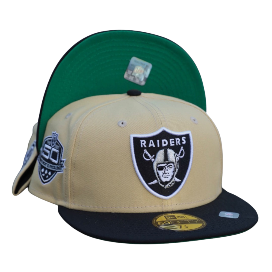 New Era Las Vegas Raiders Vegas Gold/Black 50th Anniversary 59FIFTY Fitted Hat