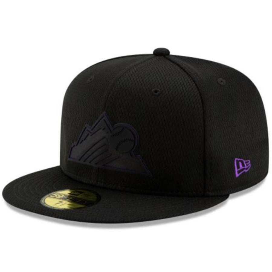 New Era Colorado Rockies Black/Purple Clubhouse 59FIFTY Fitted Hat
