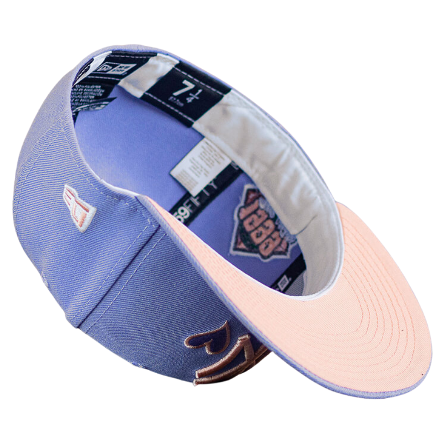 New Era New York Yankees Lavender 1999 World Series Peach Undervisor 59FIFTY Fitted Hat