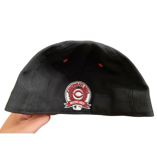 New Era Cincinnati Reds Mr. Redlegs Large Head Logo Red Undervisor 59FIFTY Fitted Hat