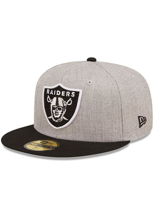 New Era Las Vegas Raiders Heather Grey 59FIFTY Fitted Hat
