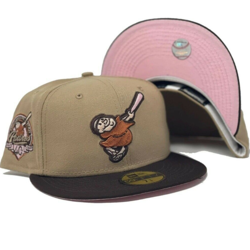 New Era San Diego Padres Khaki Dark Brown Swinging Friar 59FIFTY Fitte