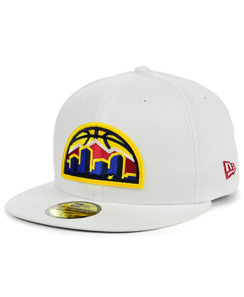 New Era Denver Nuggets Sanded White 59FIFTY Fitted Hat