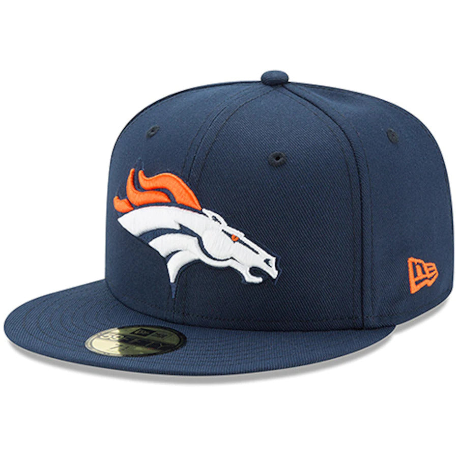 New Era Denver Broncos Navy Omaha 59FIFTY Fitted Hat