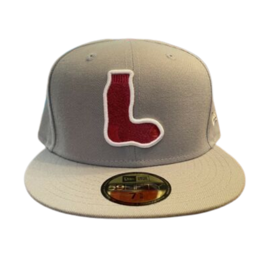 New Era Boston Red Sox Light Gray/Red Alternate Logo 59FIFTY Fitted Hat