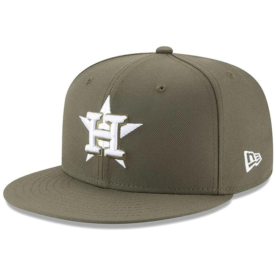 New Era Houston Astros Military Green 59Fifty Fitted Hat